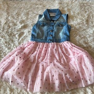 Rare edition pink and denim dress
